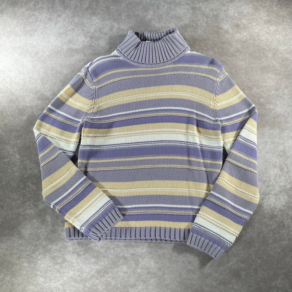 Vintage Women’s Jones Wear Sport Turtle Neck Multicolor Chic Knit Sweater